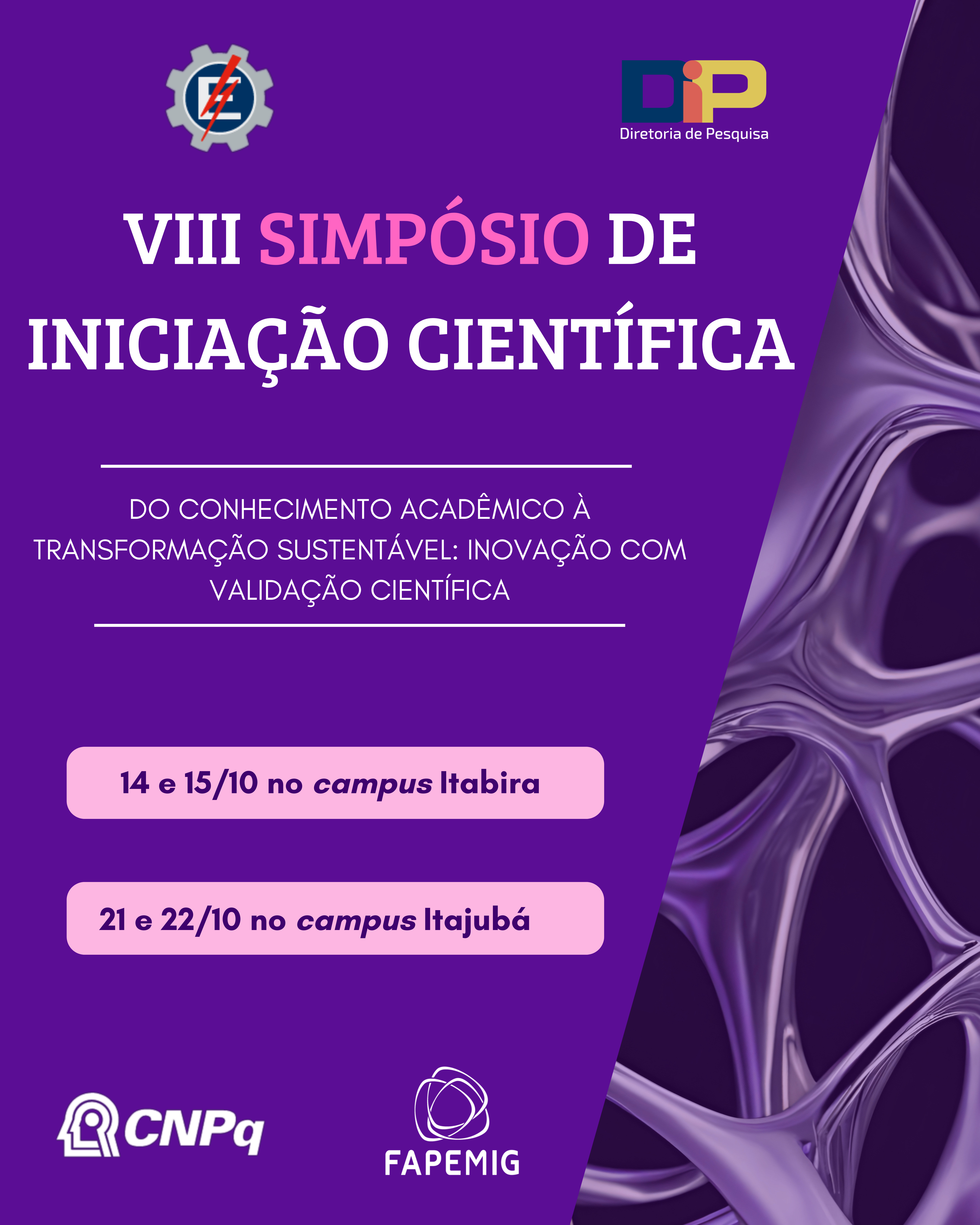 					Visualizar 2025: VIII Simpósio de Iniciação Científica - DO CONHECIMENTO ACADÊMICO À TRANSFORMAÇÃO SUSTENTÁVEL:  INOVAÇÃO COM VALIDAÇÃO CIENTÍFICA
				